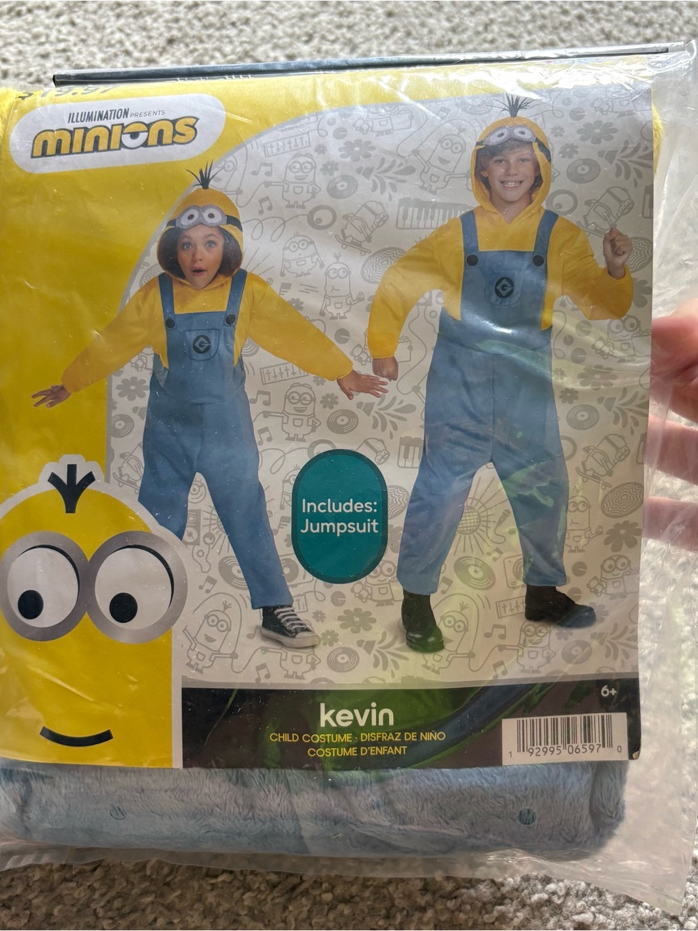 Universal Minions Kevin Costume - Yellow Blue NEW Small 6/7 Despicable Me
